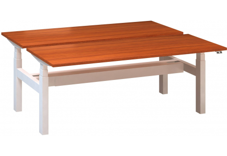 ALFA UP DUOTABLE Stůl kancelářský výškově stavitelný 1800x1610 RAL9010