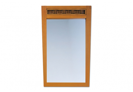 ATHENA - zrcadlo masiv kaučukovník / ratan, moření Honey (med)