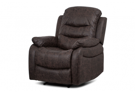 TV a relaxační křeslo, manuální polohování, potah hnědá látka v dekoru vintage k