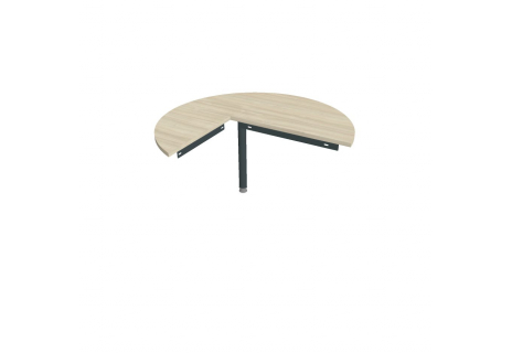 Stůl jednací pravý napříč ø 120 cm GP 22 P N