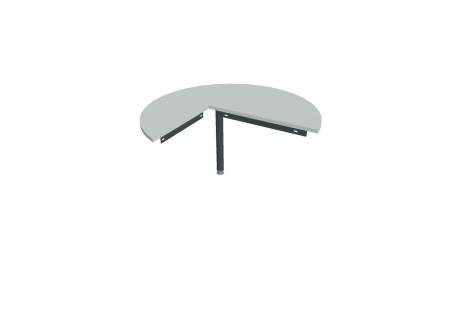 Stůl jednací pravý podél ø 120 cm GP 22 P P