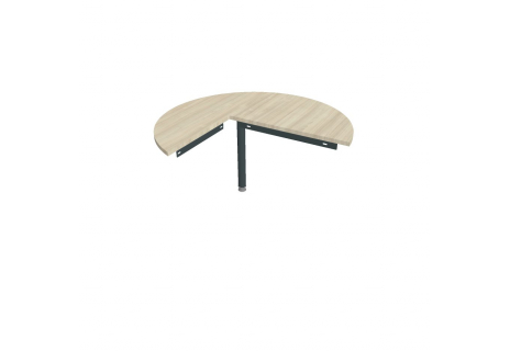 Stůl jednací pravý podél ø 120 cm GP 22 P P