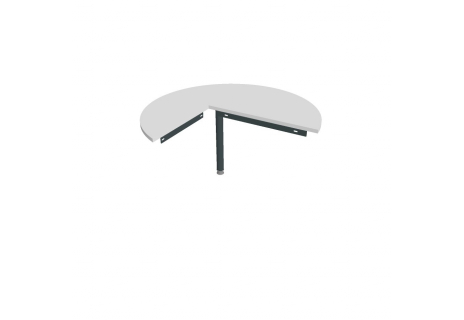 Stůl jednací pravý podél ø 120 cm GP 22 P P