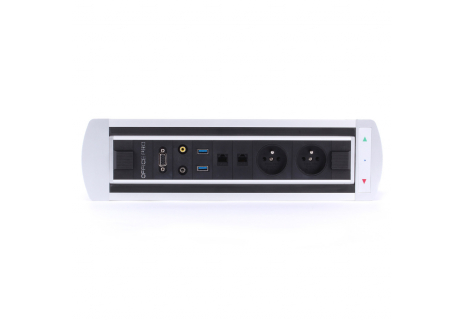 Elektricky otočný panel, 2x el.,2x data,video,audio,VGA,USB BTCZ 012