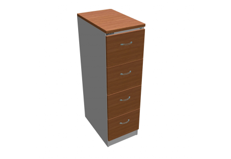 Kartotéka, 4 zás.+ lam.půda a čela, třešeň/šedá RGD 14 CE