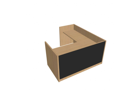 Recepce 180 + přídavný stůl 120x60 levý ARS 180 L S