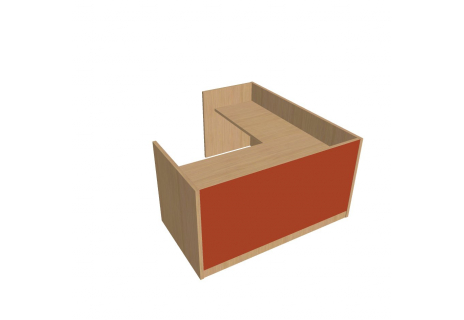 Recepce 180 + přídavný stůl 120x60 levý ARS 180 L S