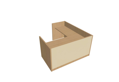 Recepce 180 + přídavný stůl 120x60 levý ARS 180 L S