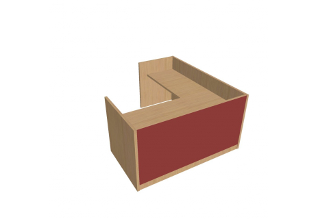 Recepce 180 + přídavný stůl 120x60 levý ARS 180 L S