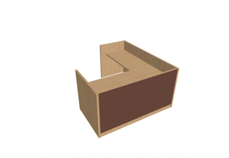 Recepce 180 + přídavný stůl 120x60 levý ARS 180 L S