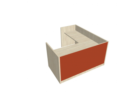 Recepce 180 + přídavný stůl 120x60 levý ARS 180 L S