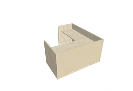 Recepce 180 + přídavný stůl 120x60 levý ARS 180 L S