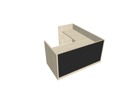 Recepce 180 + přídavný stůl 120x60 levý ARS 180 L S