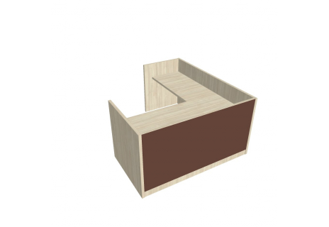 Recepce 180 + přídavný stůl 120x60 levý ARS 180 L S