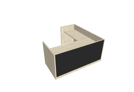 Recepce 200 + přídavný stůl 120x60 levý ARS 200 L S