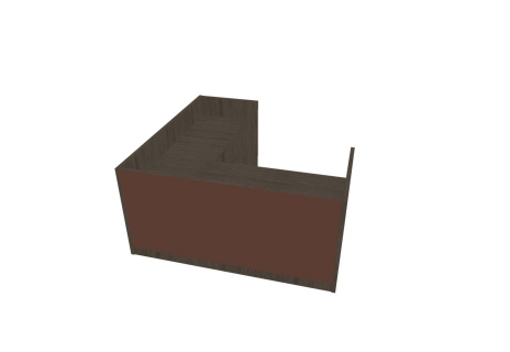 Recepce 200 + přídavný stůl 120x60 pravý ARS 200 P S