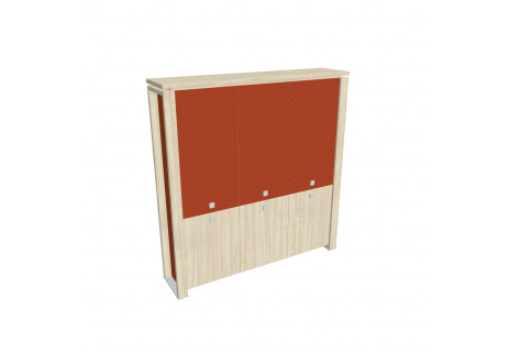 Skříň třídveřová, zavřená - skleněné dveře E 5 3 01 S