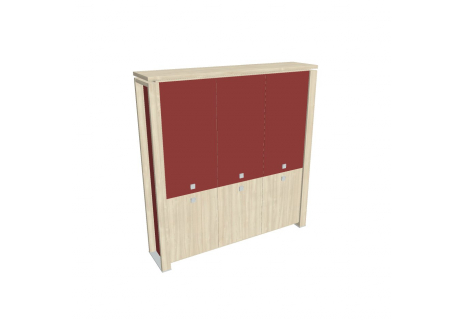 Skříň třídveřová, zavřená - skleněné dveře E 5 3 01 S