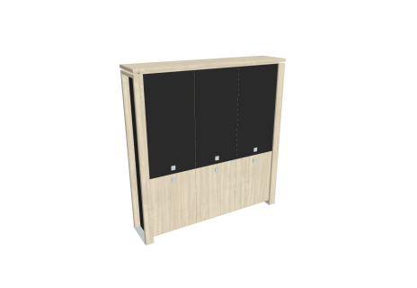 Skříň třídveřová, zavřená - skleněné dveře E 5 3 01 S