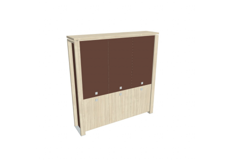 Skříň třídveřová, zavřená - skleněné dveře E 5 3 01 S