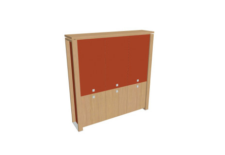 Skříň třídveřová, zavřená - skleněné dveře E 5 3 01 S