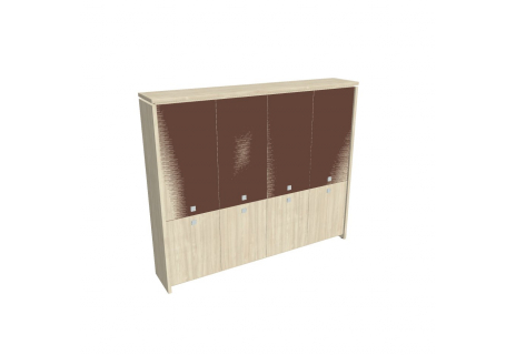 Skříň čtyřdveřová, zavřená - skleněné dveře A 5 4 01