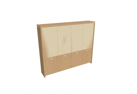 Skříň čtyřdveřová, zavřená - skleněné dveře A 5 4 01