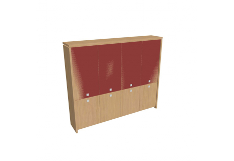 Skříň čtyřdveřová, zavřená - skleněné dveře A 5 4 01