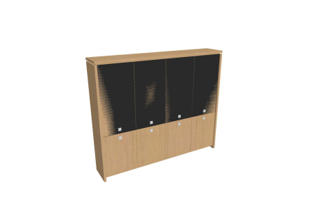 Skříň čtyřdveřová, zavřená - skleněné dveře A 5 4 01