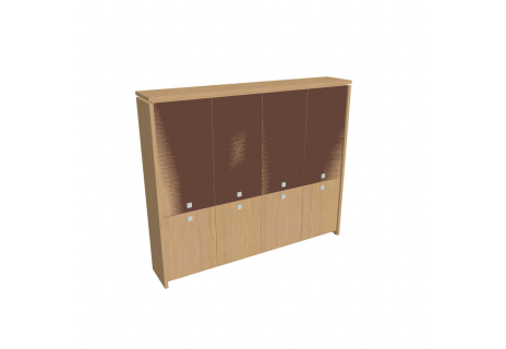 Skříň čtyřdveřová, zavřená - skleněné dveře A 5 4 01