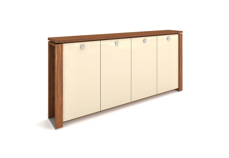 Skříň čtyřdveřová s věšákem, skleněné dveře E 3 4 01