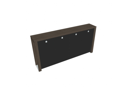 Skříň čtyřdveřová s věšákem, skleněné dveře E 3 4 01