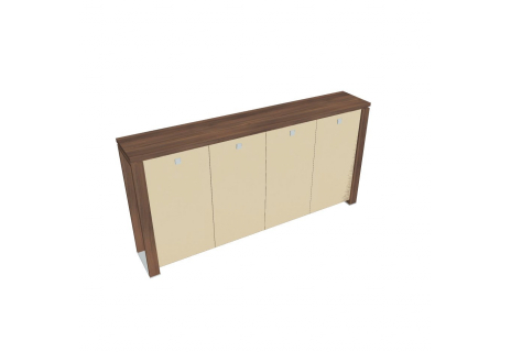 Skříň čtyřdveřová s věšákem, skleněné dveře E 3 4 01