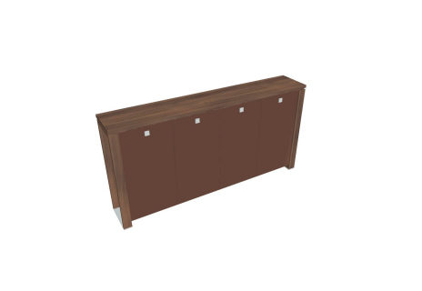 Skříň čtyřdveřová s věšákem, skleněné dveře E 3 4 01