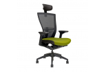 Kancelářské křeslo s podhlavníkem, BI 203, zelená MERENS SP
