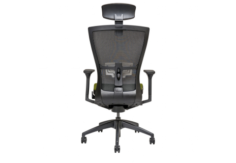 Kancelářské křeslo s podhlavníkem, BI 203, zelená MERENS SP