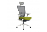 Kancelářské křeslo s podhlavníkem, BI 203, zelená MERENS WHITE SP