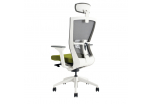Kancelářské křeslo s podhlavníkem, BI 203, zelená MERENS WHITE SP