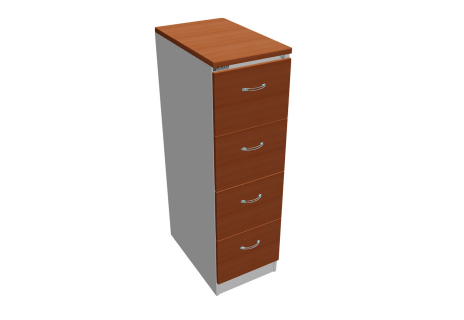 Kartotéka, 4 zás.+ lam.půda a čela, třešeň/šedá RGD 14 CE