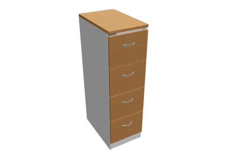 Kartotéka, 4 zás.+ lam.půda a čela, třešeň/šedá RGD 14 CE