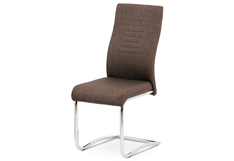 Jídelní židle hnědá látka / chrom