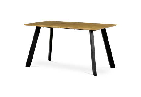 Stůl jídelní 140x80x75cm, deska MDF, 3D dekor divoký dub