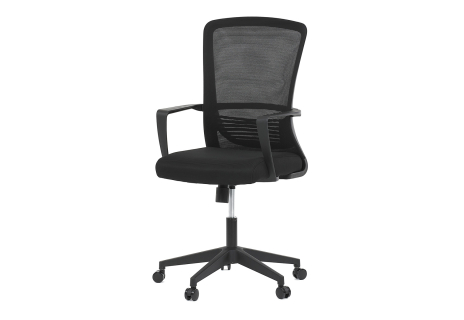 Židle kancelářská, černá MESH, plastový kříž