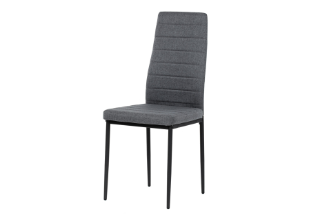 Židle jídelní, šedá látka, kov šedá