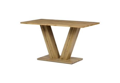 Jídelní stůl, 140x80x76 cm, MDF deska, 3D dekor divoký dub