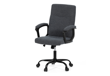 Kancelářské křeslo, černá látka, kovový kříž