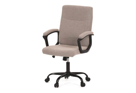 Kancelářské křeslo, krémová látka, kovový kříž