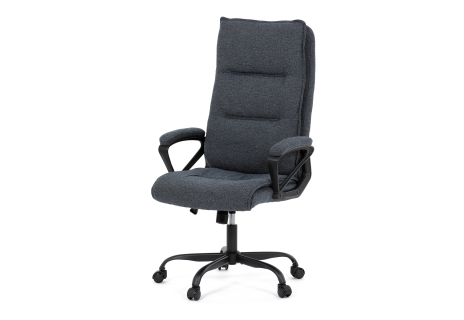 Kancelářské křeslo, černá látka, kovový kříž, kolečka na tvrdé podlahy