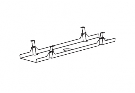 Kabelový kanál 220×1100×135 RAL9004 (pro bench sestavy)