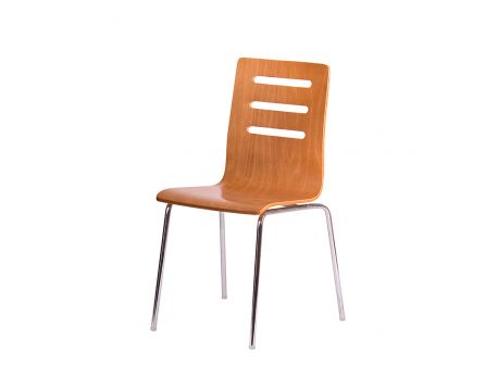 Dřevěná židle, TŘEŠEŇ/CHROM TINA